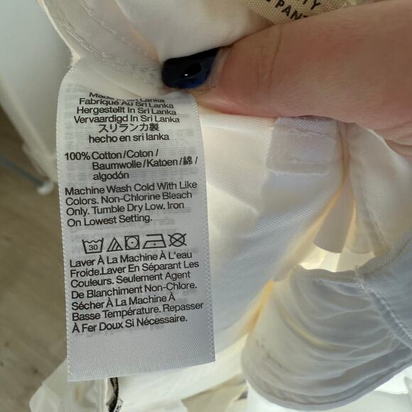 NWT Madewell The Barrel Leg Utility Pant in Garment Dyed Twill White NU693 Sz 2 - Picture 8 of 10